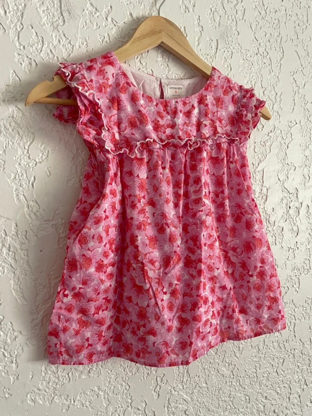 Jcrew Crewcuts Floral Cotton Babydoll Top L 10/11 - Picture 2 of 6